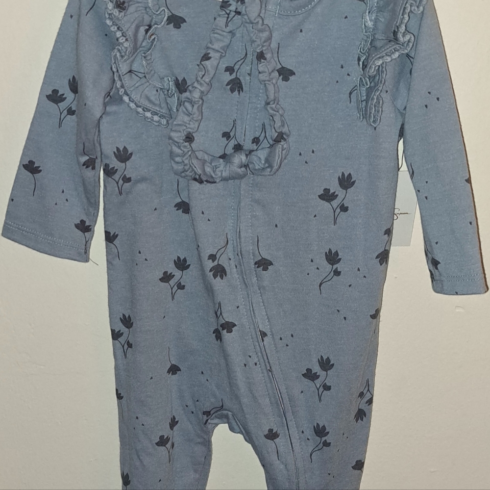Jessica Simpson onesie & headband matching set (NWT)